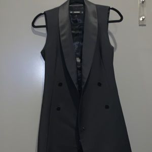 Super Sleek Black Vest. Zara. BRAND NEW. Sz. XS